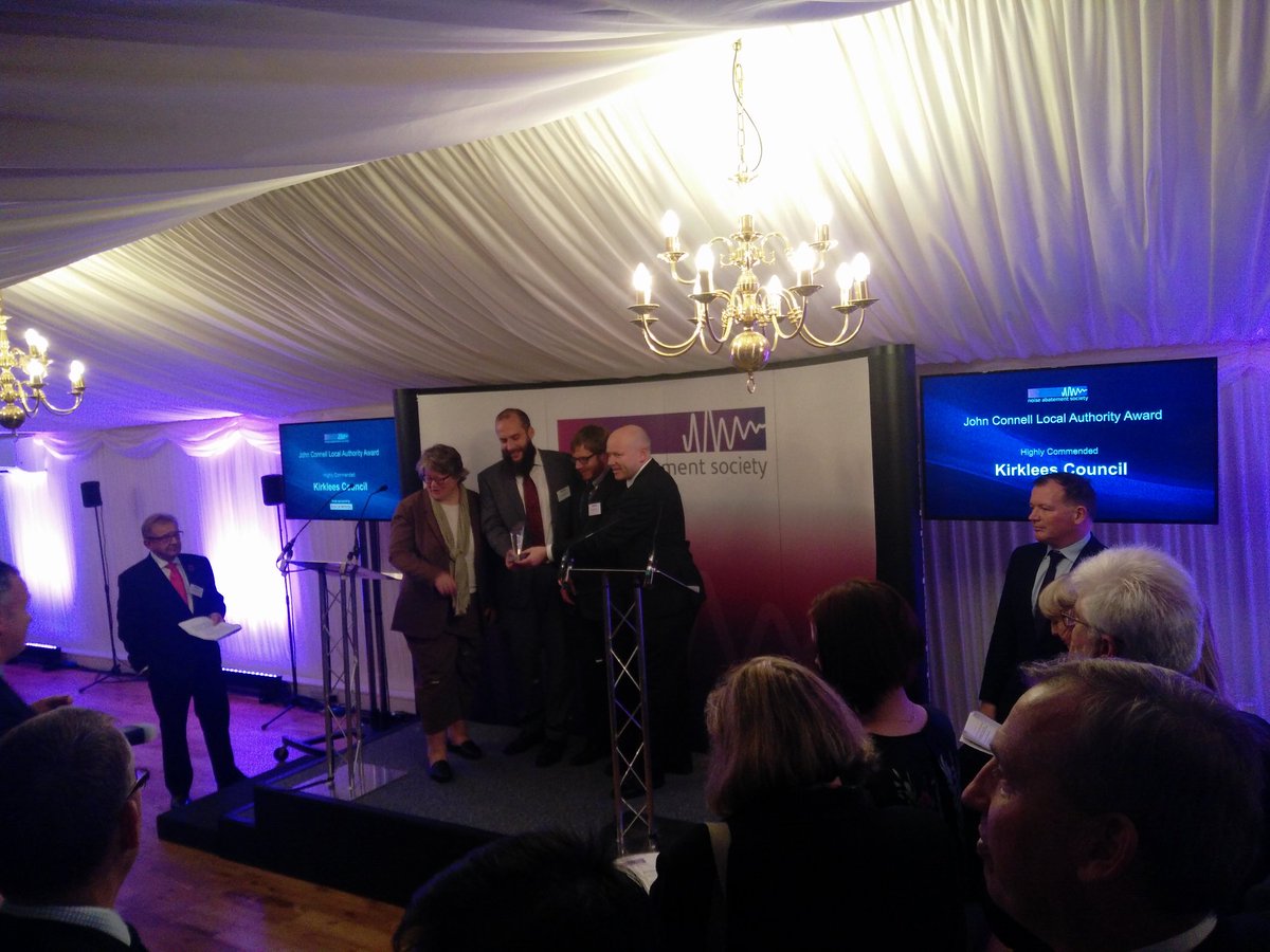Coolstreams123's tweet photo. Well done Kirklees Environmental Health Team on gaining the John Connell Local Authority Highly Commended Award #noiseabatementsociety https://t.co/uvhiGz9Emn