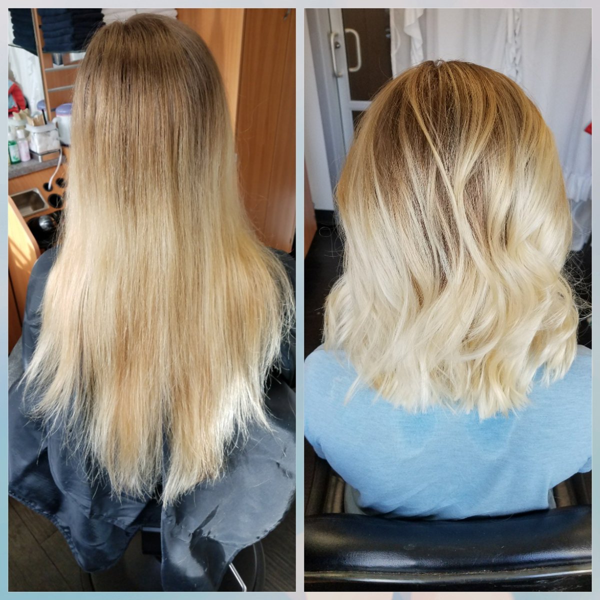 EdenLSalon's tweet photo. Blonde, blonder, to blondest! Love my lil icicle Vanessa! We have too much fun in the salon 🤗🤗 https://t.co/rf28kRFHvU