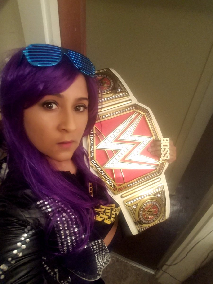 Bert_Hunter's tweet photo. @SashaBanksWWE #halloween #legitboss #WomensTitle https://t.co/IEtpb57Guj