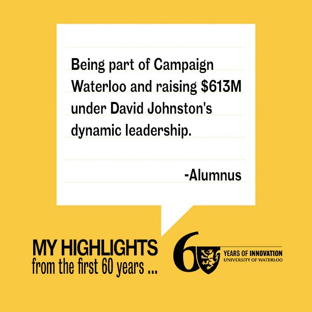 UWaterlooLIVE's tweet photo. #UWaterloo60 highlight from the first 60 years was... https://t.co/g0Qa3Rh9qk