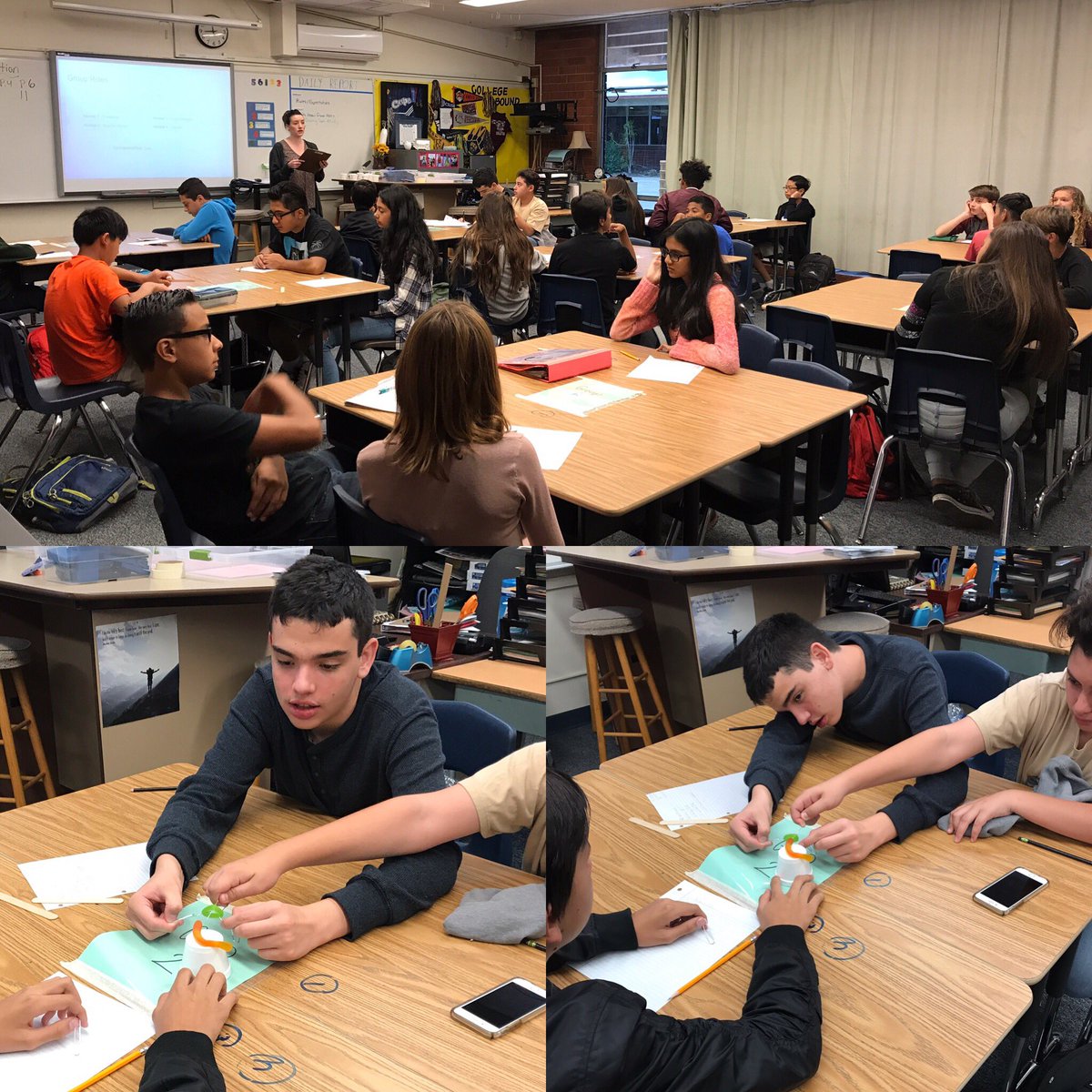 ClarkAtCope's tweet photo. @teacherbaze taught group roles while saving Sammy! #stem @CopePrincipal https://t.co/IR3MQIpfN1