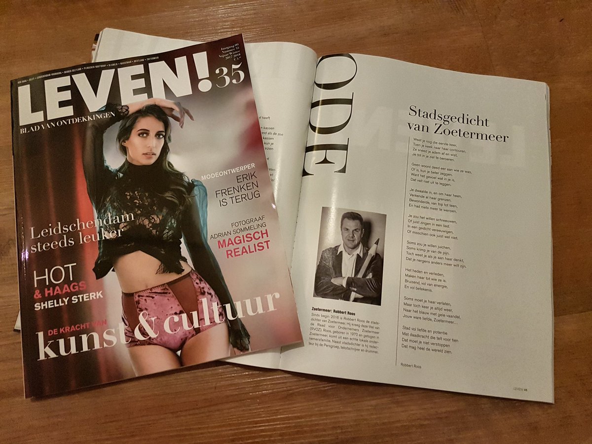 Lancering <a href="/LevenMagazine/">LEVEN! media</a> bij #Encore Trots dat ik als Stadsdichter er een bijdrage aan mag leveren #Zoetermeerwereldberoemd <a href="/RobinPaalvast/">Robin Paalvast</a>
