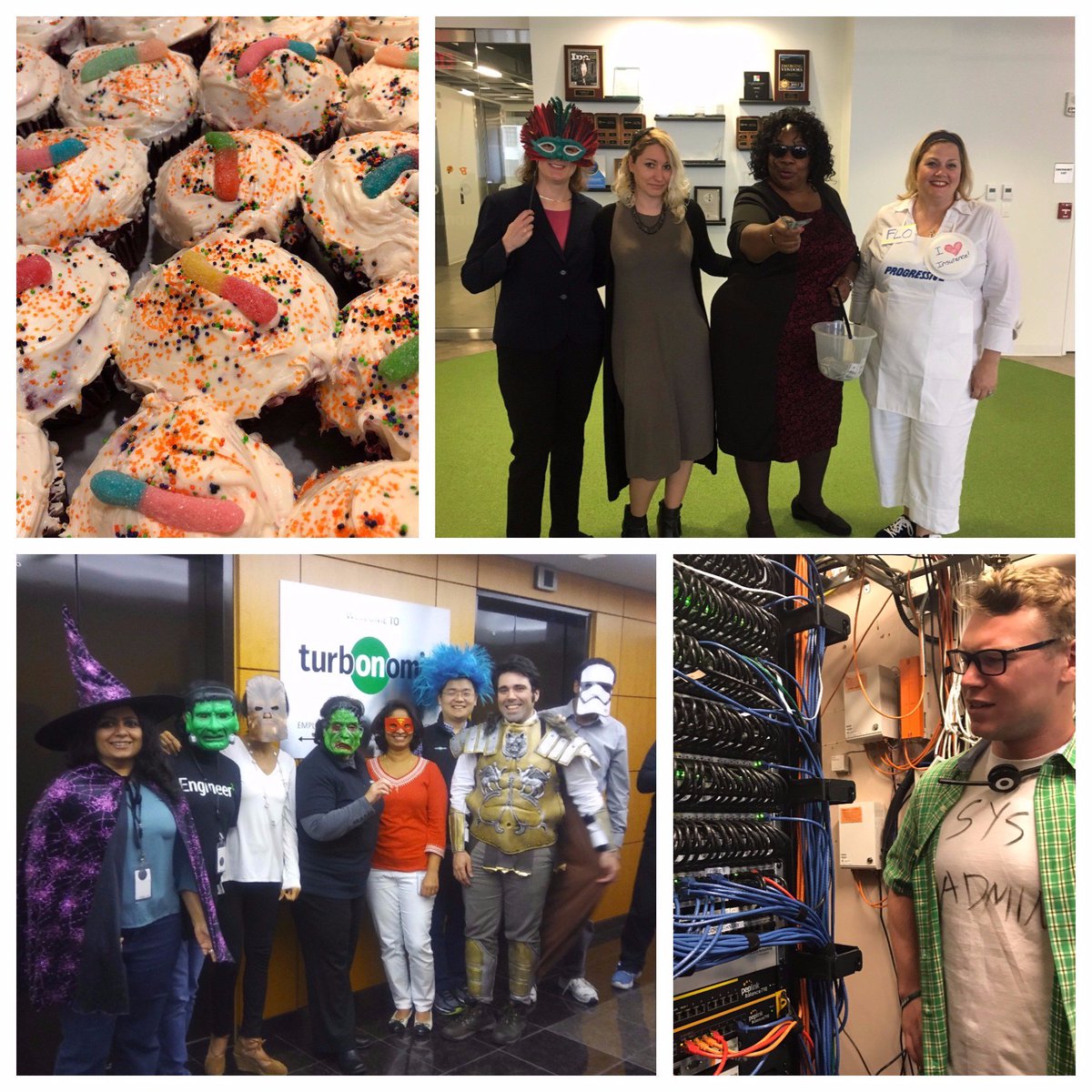 TurbonomicLife's tweet photo. It's been an incredible day of laughing in our offices across the globe! #Halloween2017 #LifeAtTurbonomic costume contest = SUCCESS 🎃 https://t.co/Jkeufbe17P