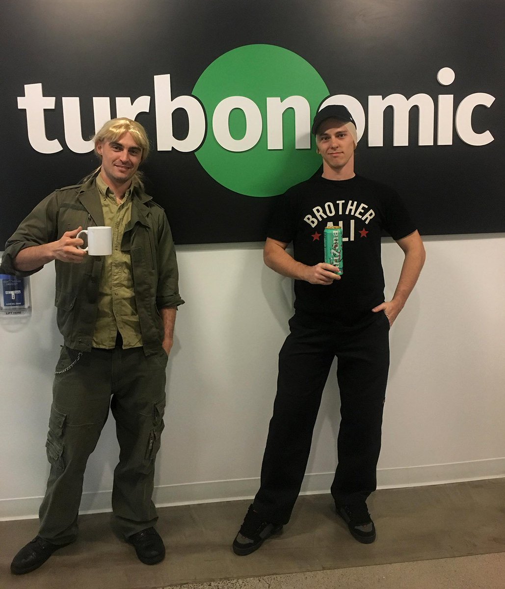 TrisCobb's tweet photo. When operational redundancy is so good you can literally switch bodies...
#LifeAtTurbonomic #Halloween2017 https://t.co/08UnPuGnug