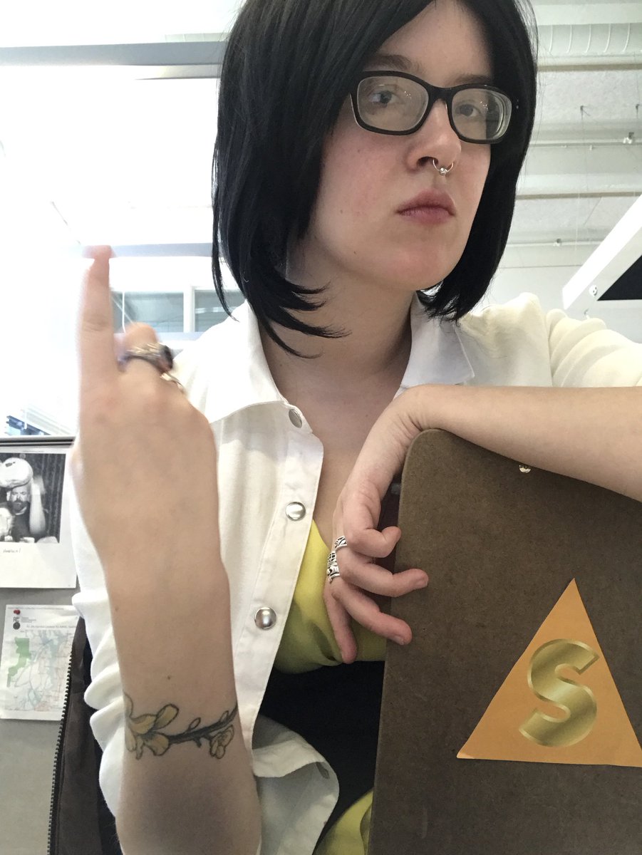 GothMaureen's tweet photo. “I hate my life, I hate working here, and I hate all of you.” ☀️✌️🚨 @nyxrising is completely to thank for this. #drpatricia #strexcorp https://t.co/Ms2cmZSbdo