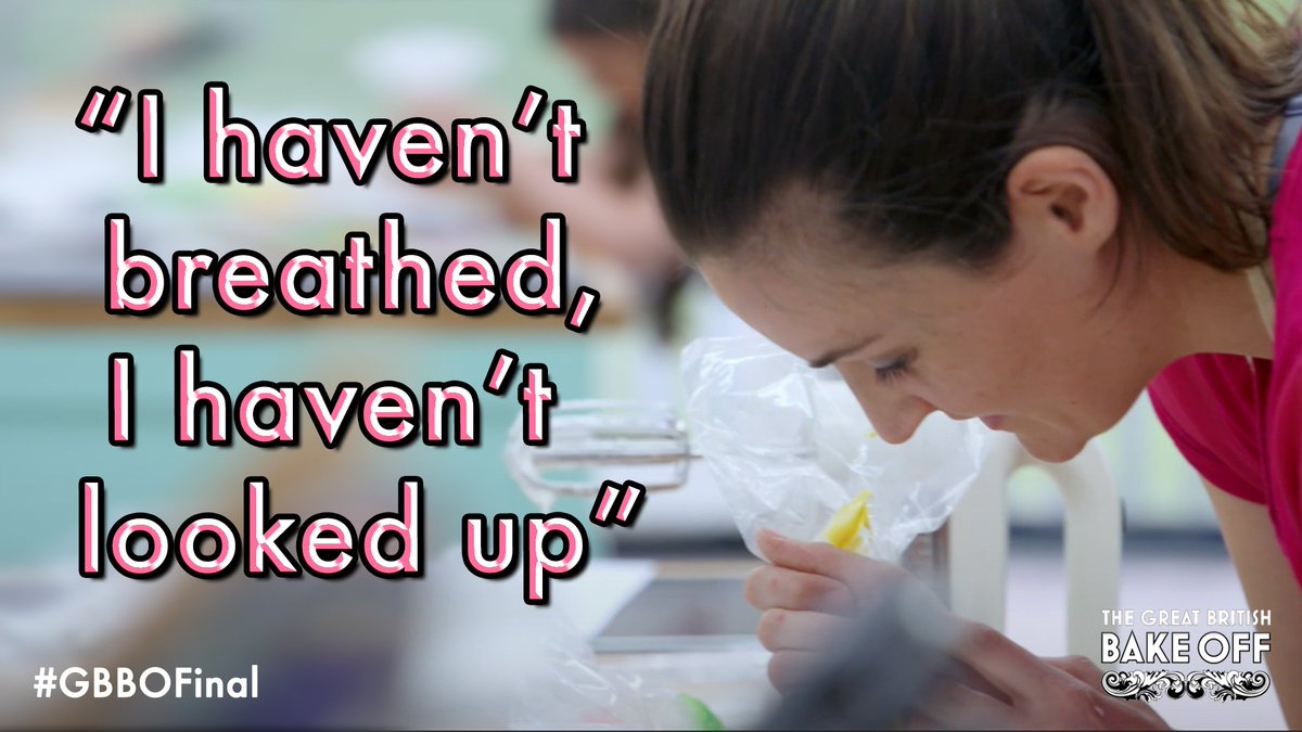 BritishBakeOff's tweet photo. When you see your ex in public. #GBBOFinal https://t.co/b2tGZJDmBY