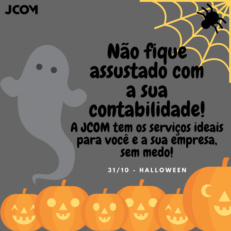 jcomconta's tweet image. A JCOM tem os serviços ideais para sua contabilidade, sem sustos! Entre em contato e fuja do fantasma de uma contabilidade complicada. 🎃👻