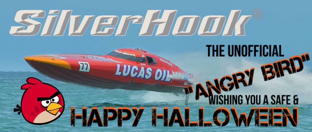 SilverHookPower's tweet photo. Happy Halloween from the #SilverHook team &amp; the "unofficial #AngryBird" #SuperBoat! https://t.co/ukG4LzGJjv