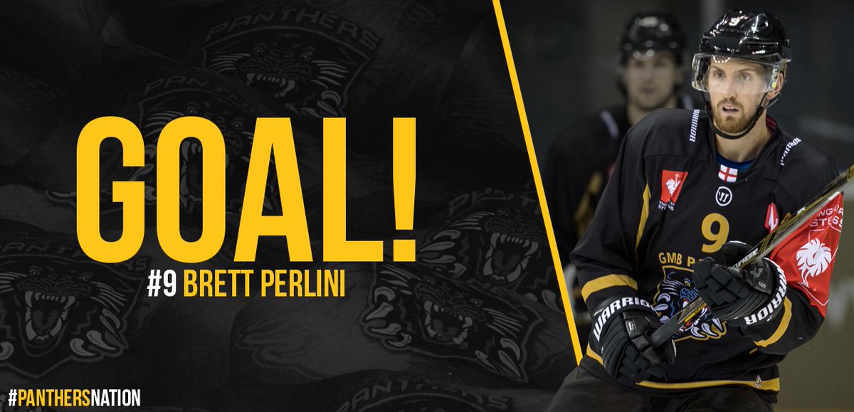 PanthersIHC's tweet photo. 40:52 Brett Perlini equalises for the Panthers!!!! A big shot from a Panther forces a rebound and Perlini tucks it away!!!! 1-1 https://t.co/SWHxvbcds5