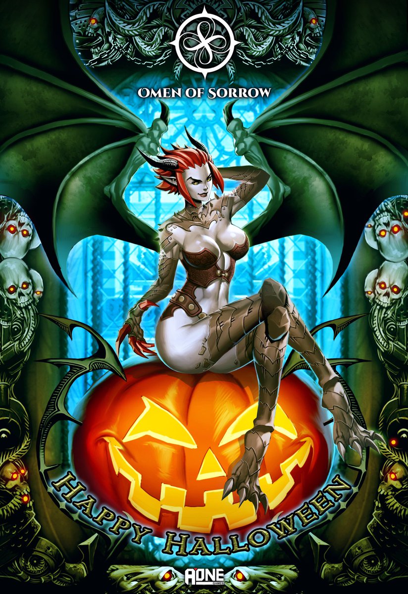 AOneGames's tweet photo. Happy Halloween from AOne Games! We don't have any tricks, so here's a treat--courtesy of @MrGenzoman! #OmenOfSorrow #HappyHalloween https://t.co/xbFR4VgIoN