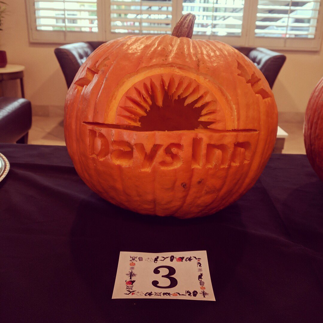 dayshotelhc's tweet photo. Happy Halloween! Flip through our Pumpkin Contest entries and vote your favorite! 🎃#daysinnhc #bartellhotels https://t.co/YpiRgVCRlQ