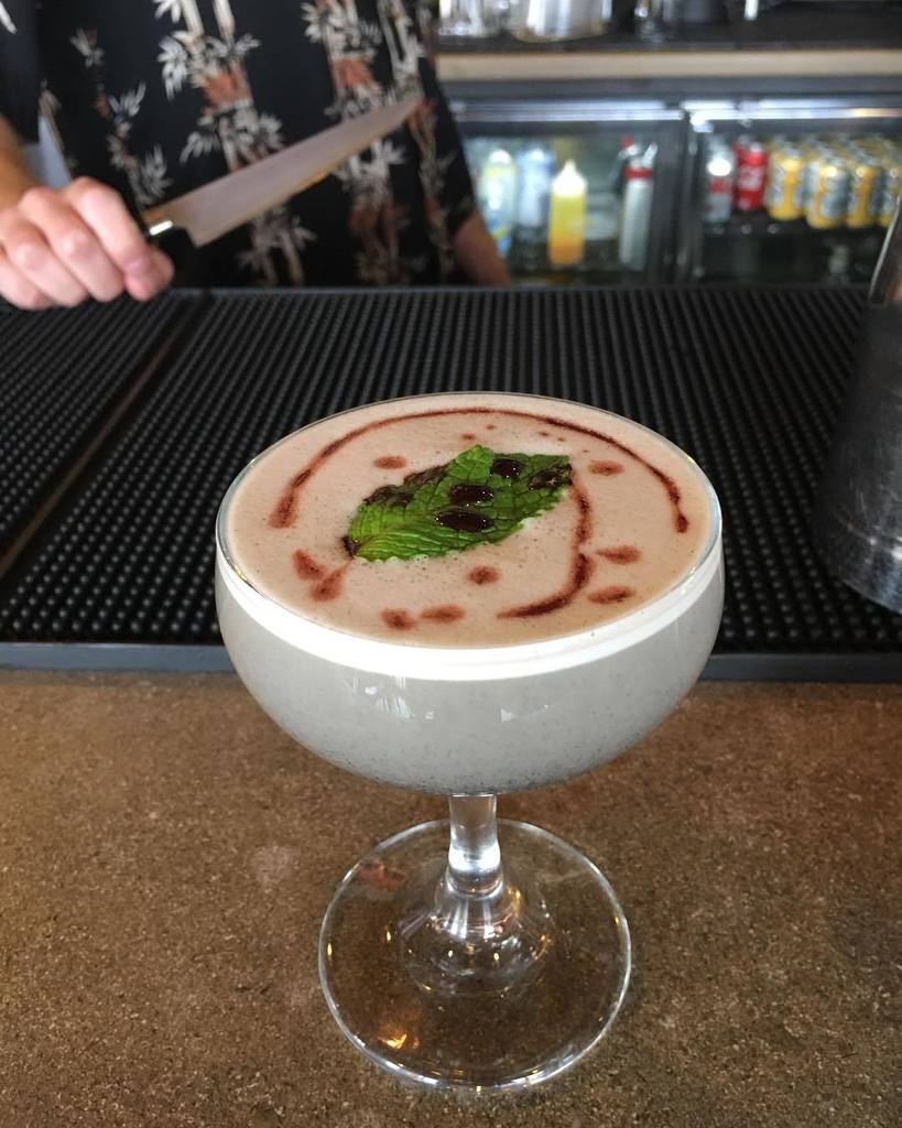 CardinalSpirits's tweet photo. That Voodoo That You Do: tonight only for Halloween Tiki Tuesday! Lake House Spiced Rum, black sesame-honey, lime and egg white. #distille… https://t.co/8dahafKYjQ