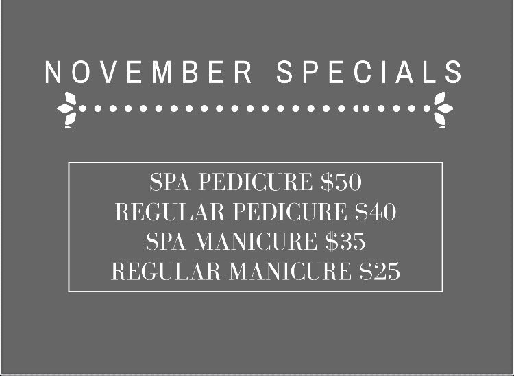 NicolesBodyWork's tweet photo. November Specials just in time for Christmas Party's #reddeeresthetics #treatyoself #pedicure #manicure https://t.co/59eb8aP08K