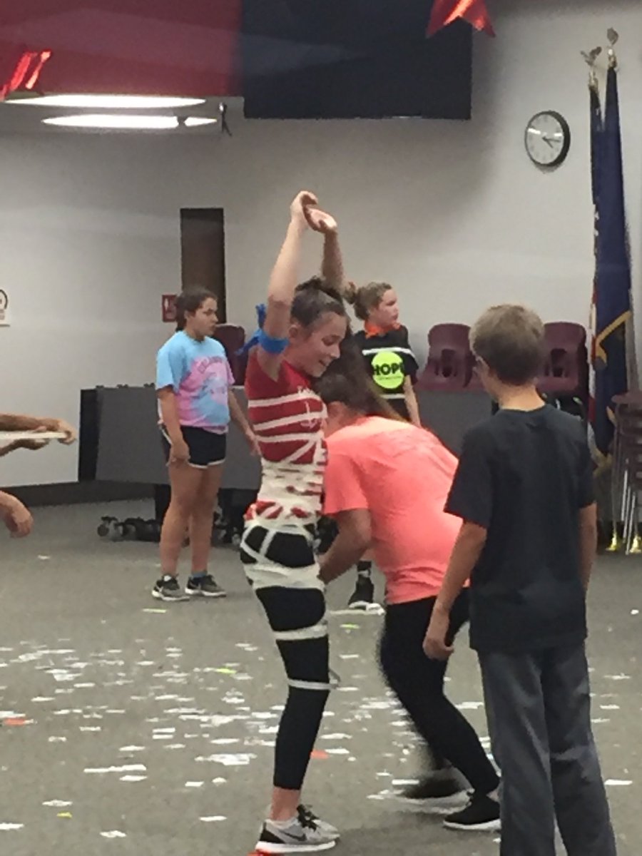 BHMS_Principal's tweet photo. Intense Monster Mash challenge at 7/8 scare games. Huge S/O to student council kids, Mrs. Fiechter and Farlee #BHMSrocks https://t.co/wYD5LxWTuU
