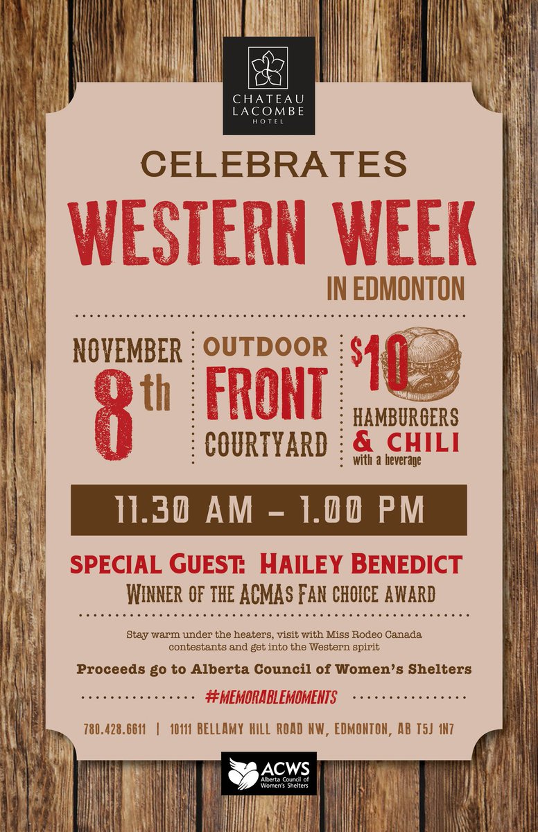 ChateauLacombe's tweet photo. Please share and RT @DBAyeg @EdmontonChamber @mpiedmonton @ILEAEdmonton #memorablements #yegwesternweek https://t.co/0fKyAy49wc