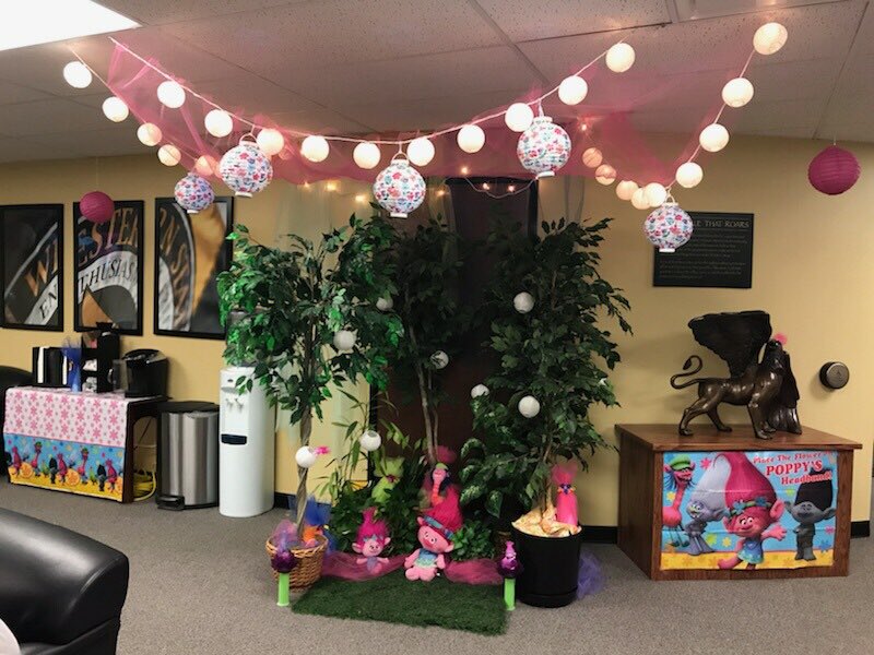 MWSUAdmissions's tweet photo. Our office embraced the @MWSUHomecoming theme &amp; Halloween this year to create Griffon Hollow! So #HappyHalloween from your #GriffonTrolls! https://t.co/cdwblWrzMY