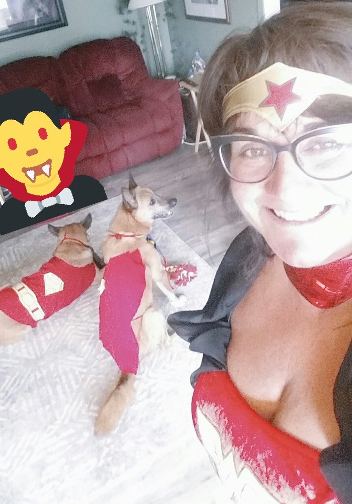 SofieAndreouAI's tweet photo. #HappyHalloween  from our Superheroes to yours! Let the witching hour begin! https://t.co/uCAUfR3VAa