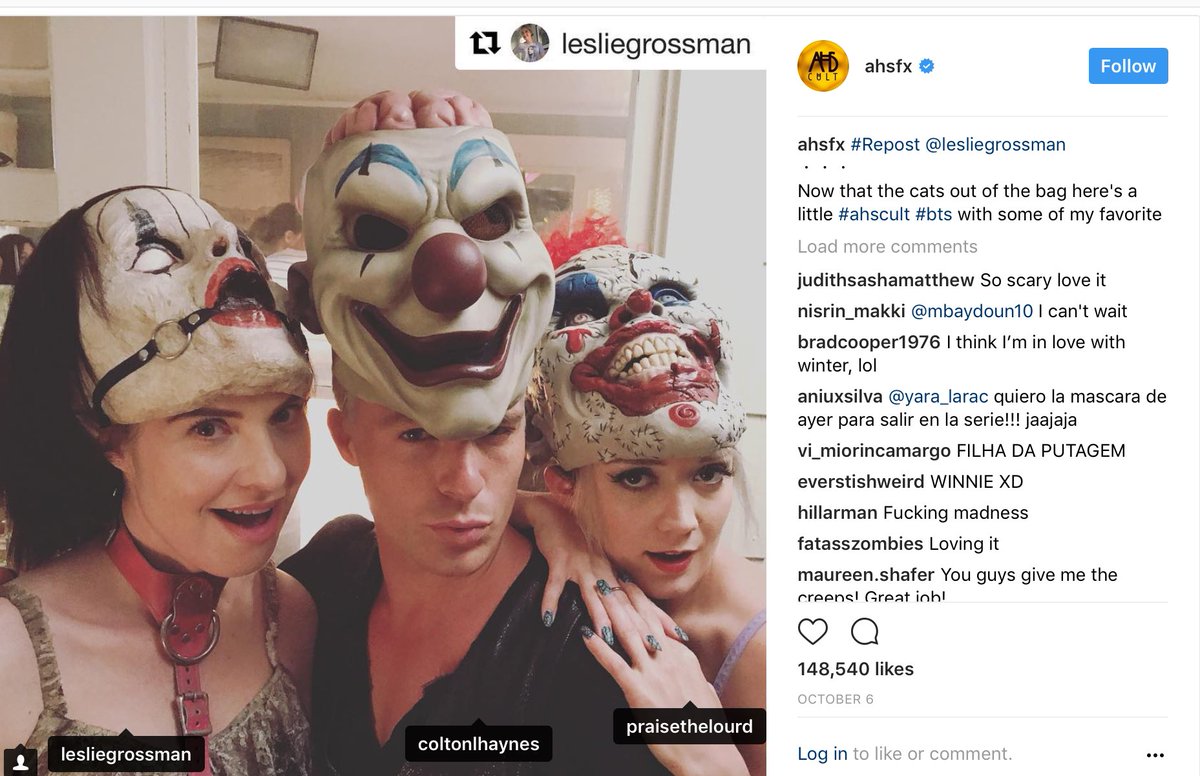 LourdUpdates's tweet photo. Billie with #ColtonHaynes and #LeslieGrossman 👻❤️ #BillieLourd #AHSCult https://t.co/9sbNR5ThL6