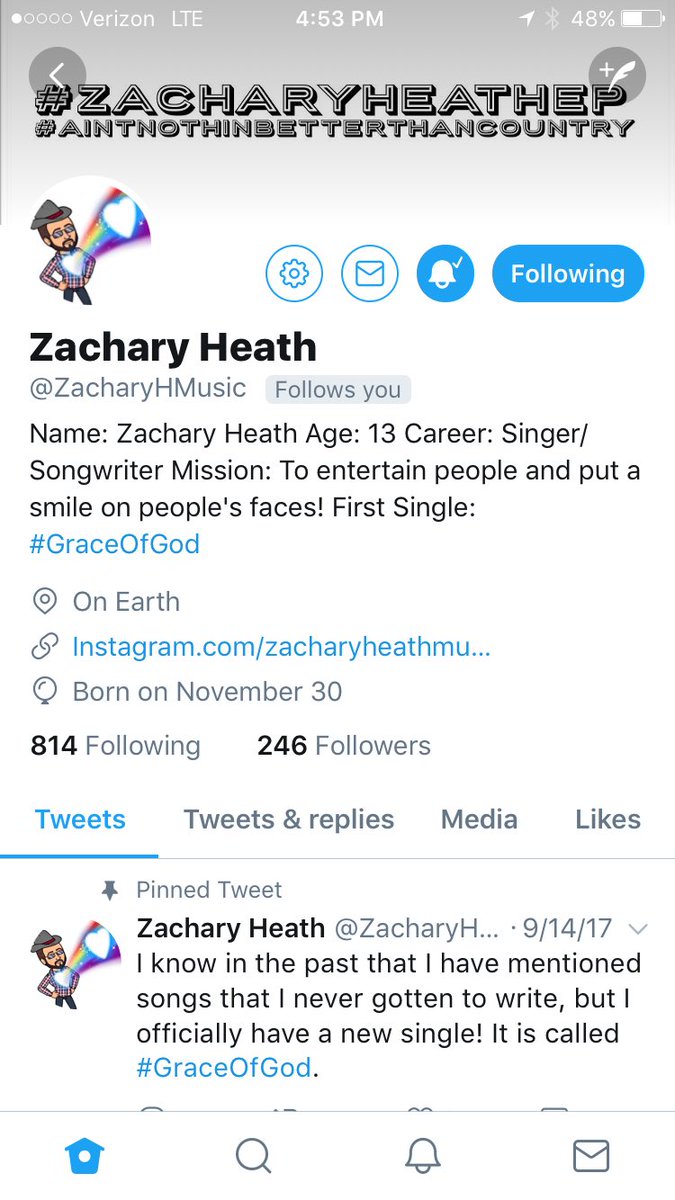NBCVoiceFanClub's tweet photo. Everybody needs to follow @ZacharyHMusic! He can sing his butt off! Good luck on your tryout for @NBCTheVoice! Your the future! https://t.co/b3jarCHlza