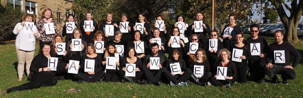 Our staff at <a href="/PortWellerPS/">Port Weller School</a> would like to “Wish You A Spooktacular Halloween”. 👻🎃 Thanks <a href="/MrKSDyck/">🅼🆁. 🅳🆈🅲🅺</a> for being our photographer! <a href="/mrs_dt/">Mrs DT</a>