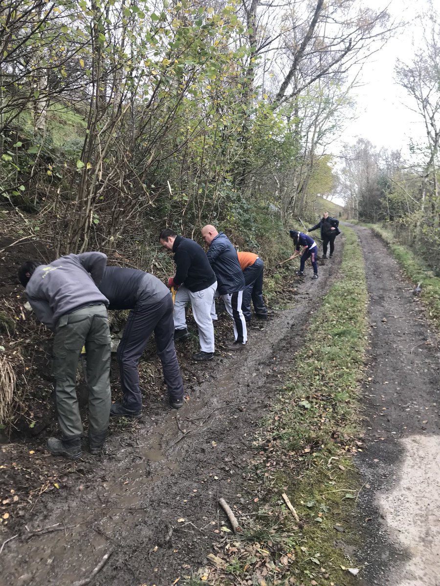 RTNSheffield's tweet photo. Brilliant day clearing drainage on this track with The National Trust @PhoenixFutures1 @RtN_Scotland @HopCora @shanekimberley2 https://t.co/bXtZu2WHcA