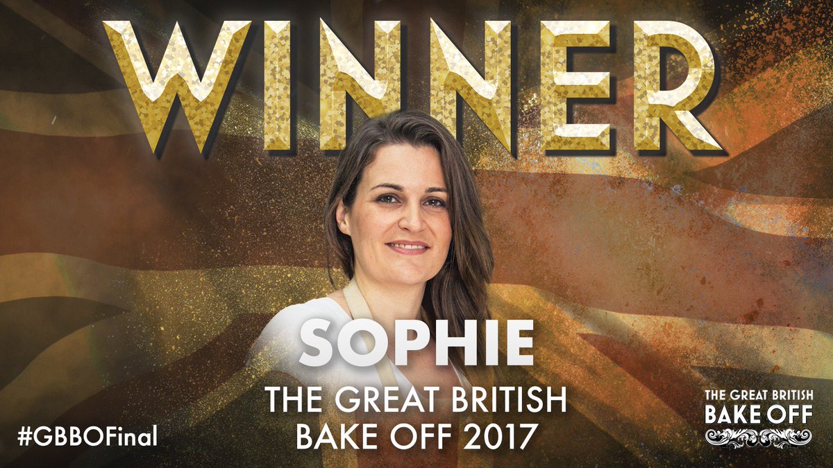 It’s officially official. Congratulations, Sophie! #GBBOFinal