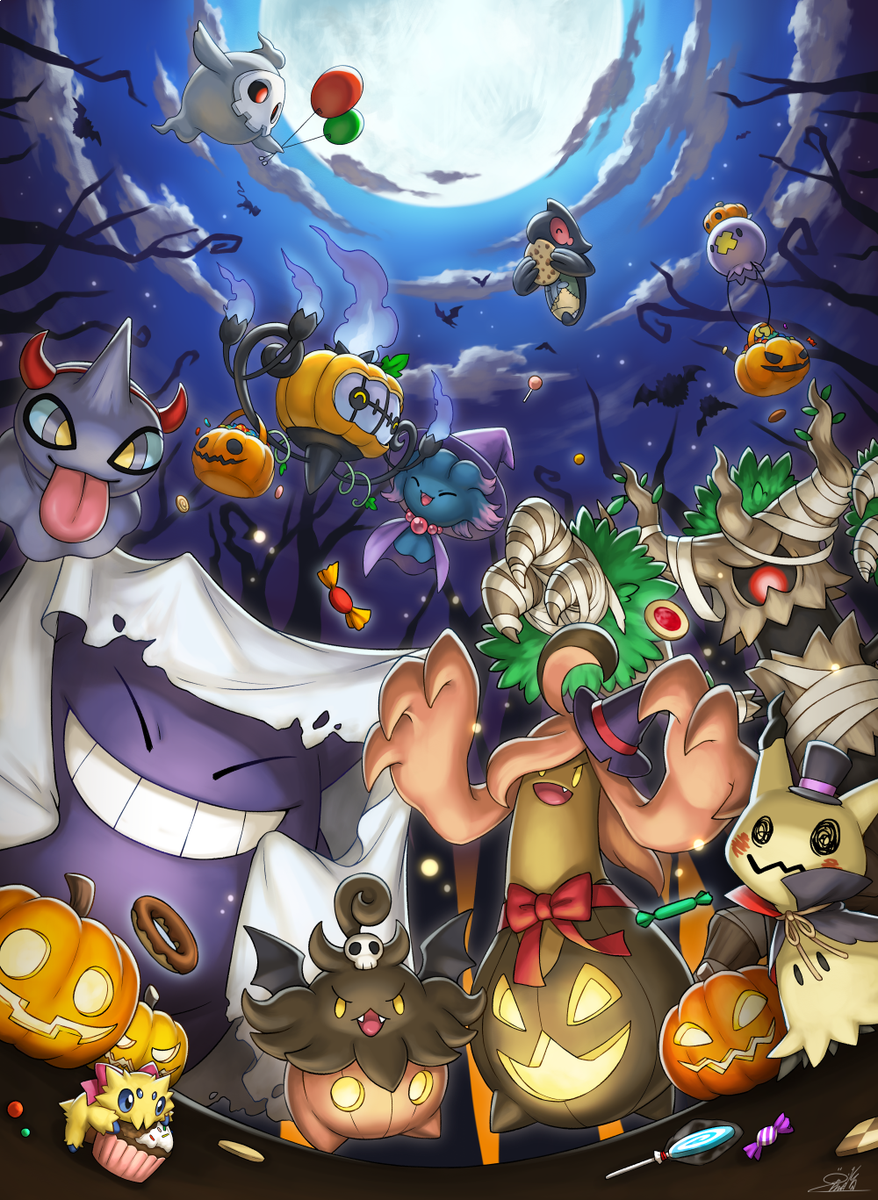 獣道 遅刻だけどハロウィン絵できた ポケモン Pokemon ハロウィン Halloween 獣道 遅刻だけどハロウィン絵できた ポケモン Pokemon ハロウィン Halloween