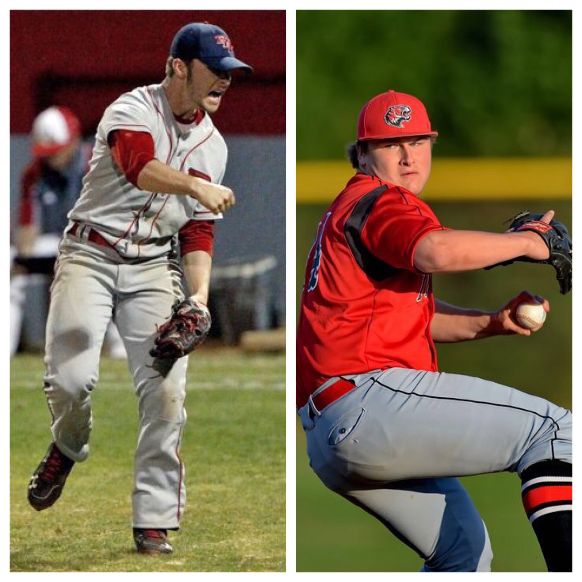 nysc31's tweet image. Game 1 Senior Showdown @Dsouth4 vs @RobbieW014    Who will set the tone Scarlet or Grey? #WolvesBaseball @NewberryGameday @NewberrySports