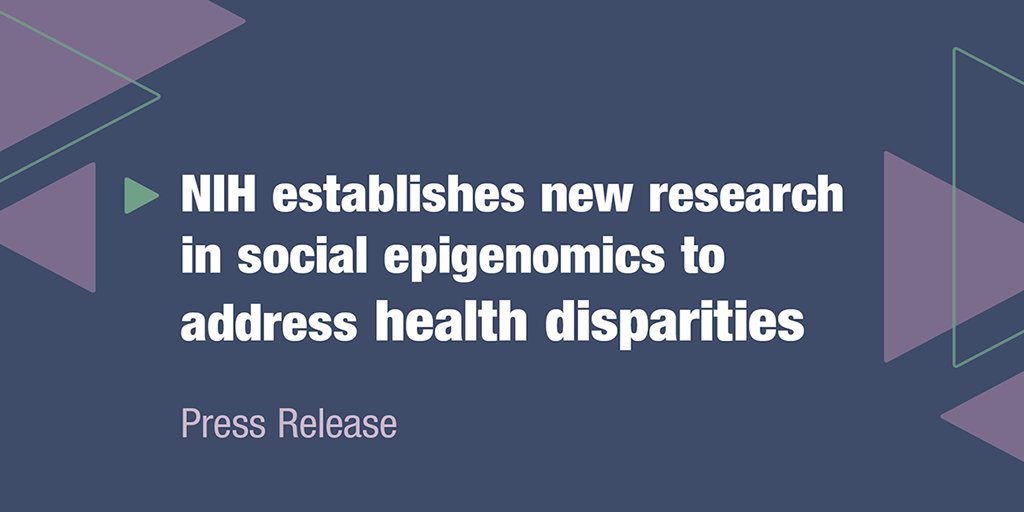 NIMHD's tweet photo. NIMHD will fund nine awards to support social epigenomics research in health disparities: https://t.co/NRjgryrc5R https://t.co/6IGBiFCNbG