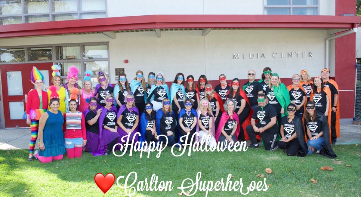 Happy Halloween from the Carlton Avenue Superheroes #Carltonusd #USDlearns #Halloween2017 ❤️🎃