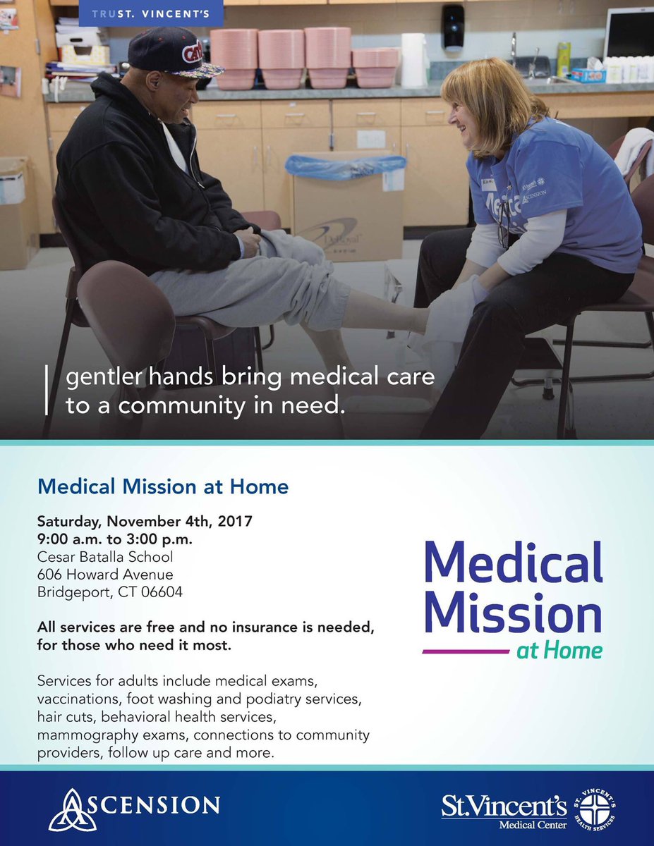 3rd Annual Medical Mission at Home on 11/4/17. Free medical exams, vaccinations, mammograms &amp; more for those in need. #medicalmissionathome