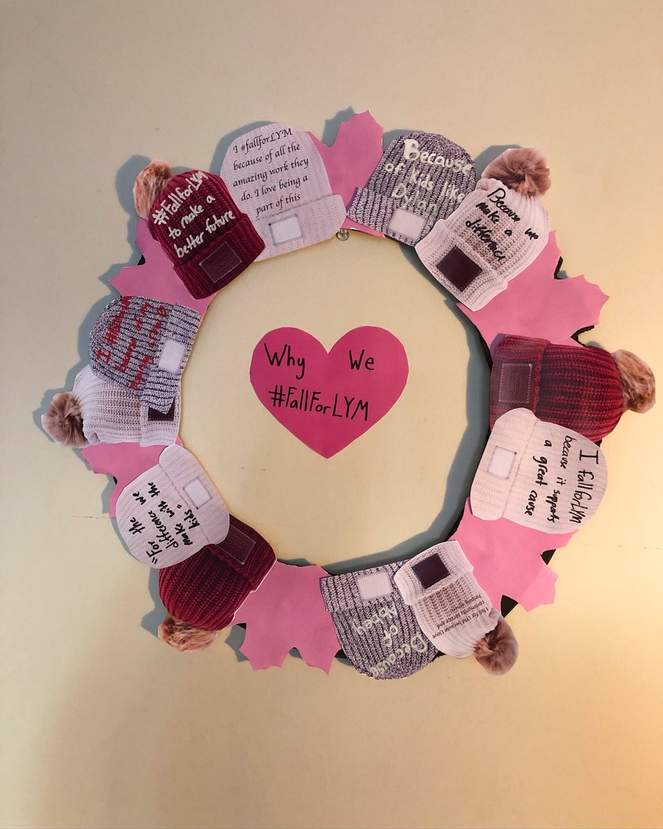 BSULYMcrew's tweet photo. BSU LYMโs crew has fallen for our cause so much we wanted to create a piece of art to show our reasons to #fallforlym ๐ https://t.co/XCwsYBbERa