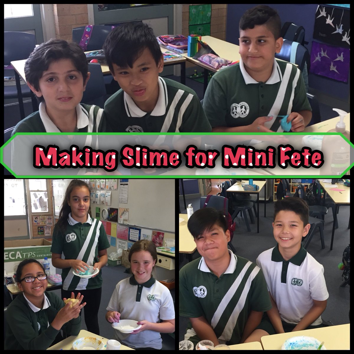 MissHayesEPPS's tweet photo. Wow! What a fabulous Mini Fete😃 6H worked hard to make our slime &amp; it was a HUGE HIT! Thank you to everyone who ran the stall &amp; bought slime https://t.co/buOBnvvIuJ