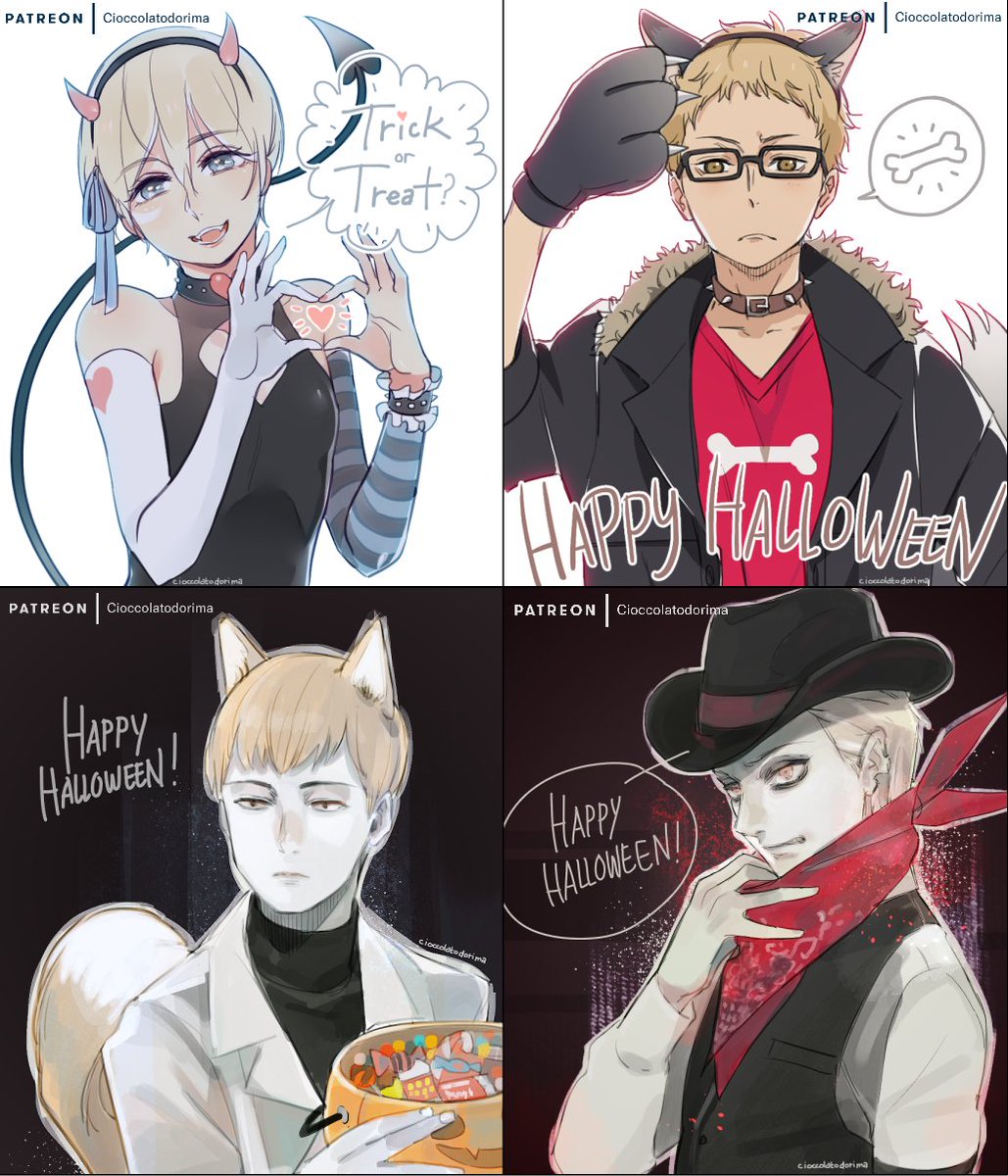 Small versions of the requested drawings I made during my Patreon Halloween Event!
Good Morning!I'm so tired but I enjoyed drawing non-stop! 