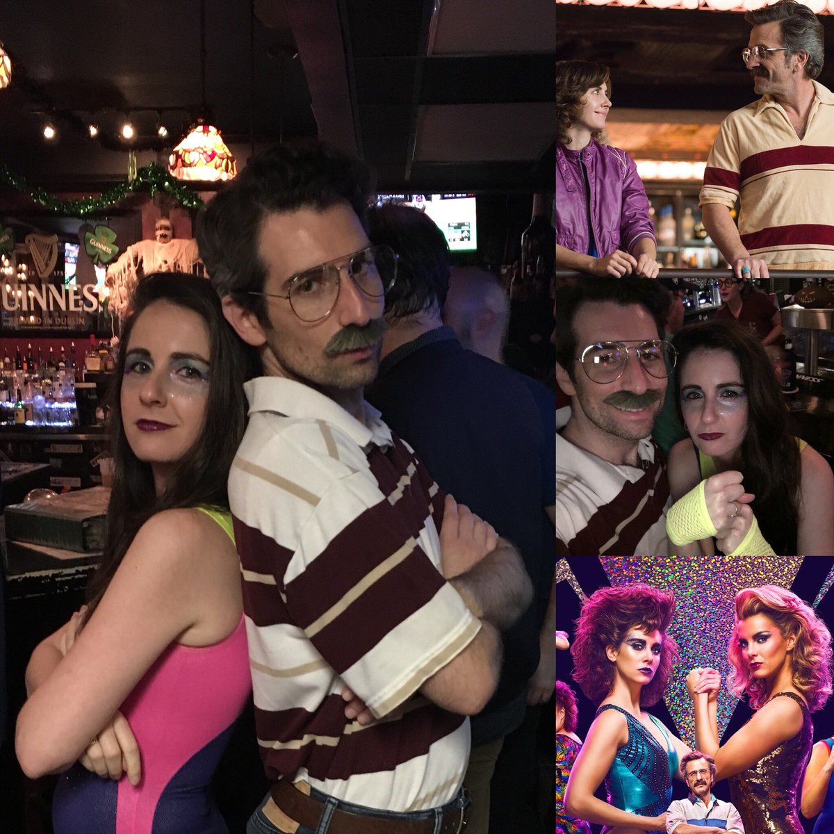 aaronblye's tweet photo. Happy Halloween from Ruth and Sam! @GlowNetflix @alisonbrie @marcmaron #GLOW #Halloween https://t.co/z59pr3L5lk