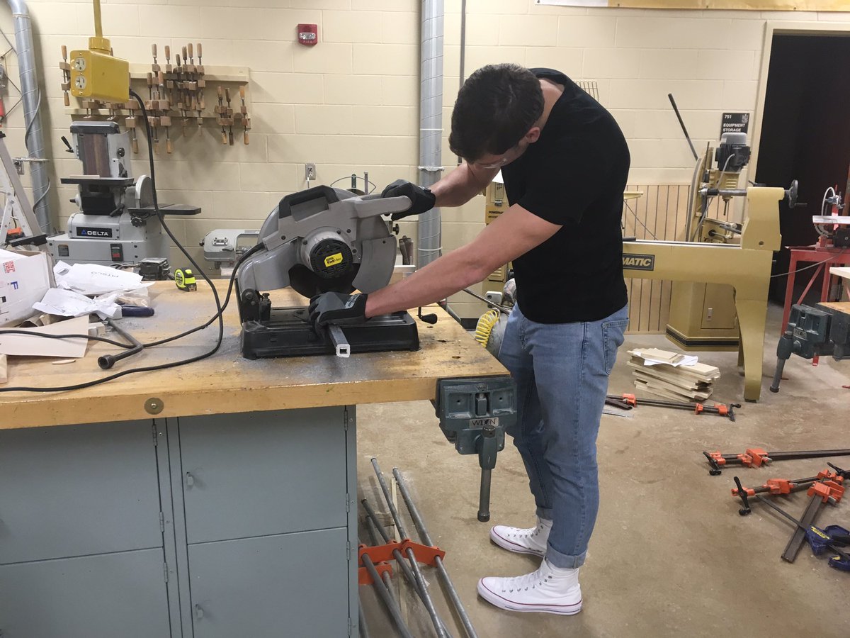 NHSsmTeam's tweet photo. After weeks of planning, Year 1 has finally started producing their super mileage car. This is just the beginning. https://t.co/d4AW7CMhVW