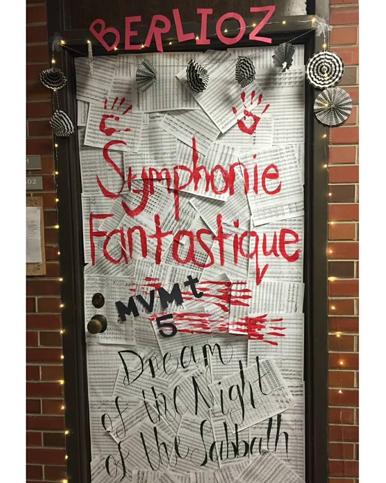 UFCOTA's tweet photo. Happy #Halloween from the School of Music! The SOM Ambassadors organized a door decorating contest in the MUB. #UFSOM https://t.co/qNuLOSbcyX