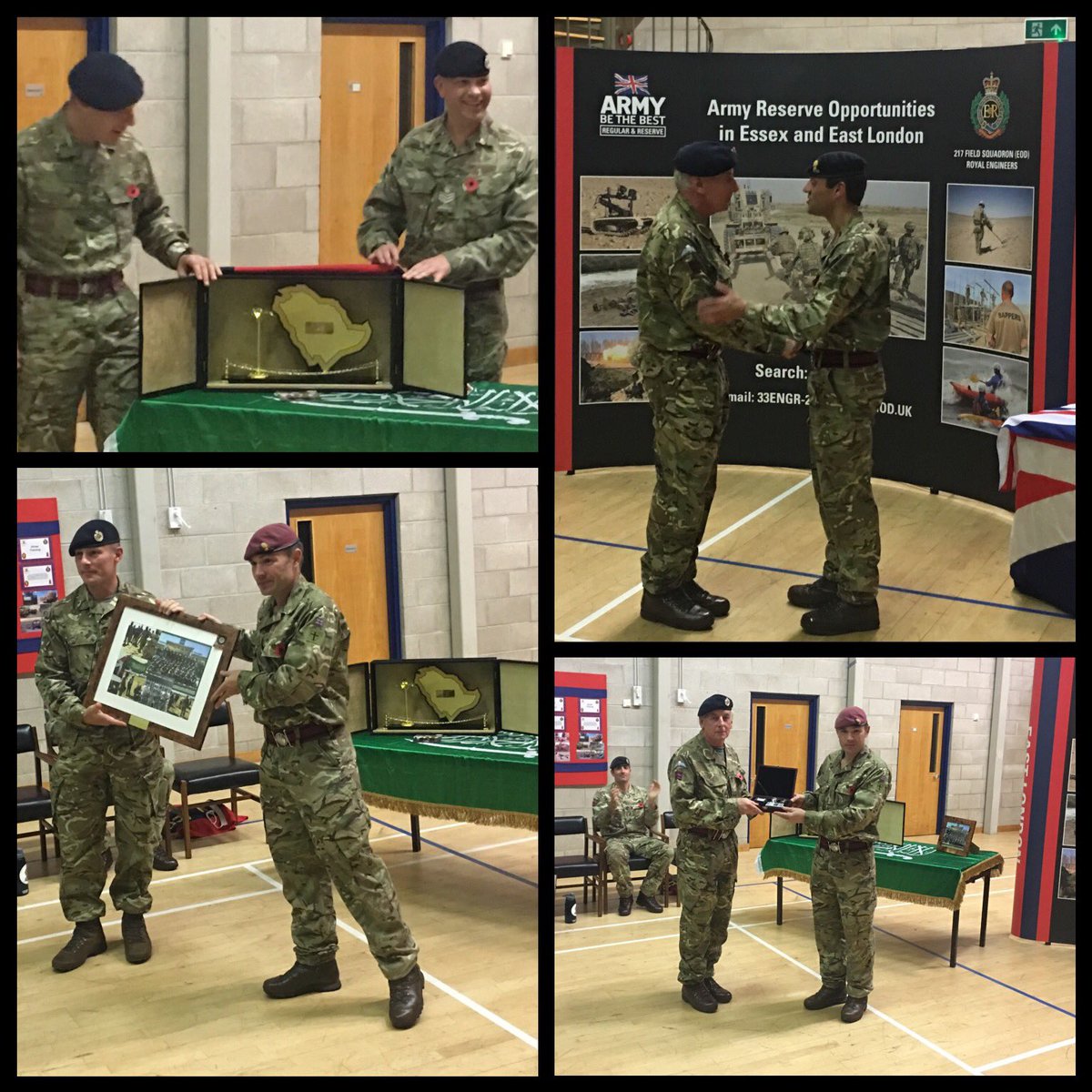 33engrregt's tweet photo. Recognising some outstanding achievements by 217 Fd Sqn Army Reservists: 40-years service; and a Saudi Arabian EOD&S STTT #ThisIsBelonging https://t.co/XW2CXI6zLJ
