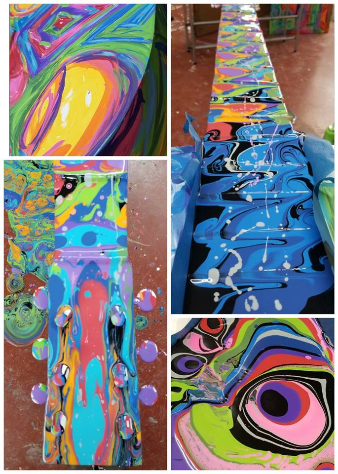 theCURVEgallery's tweet photo. Thank goodness it rained today. Had to get started on my 1st Public Art piece for The Muskogee Guitar Project. https://t.co/gAY4CLUp9A