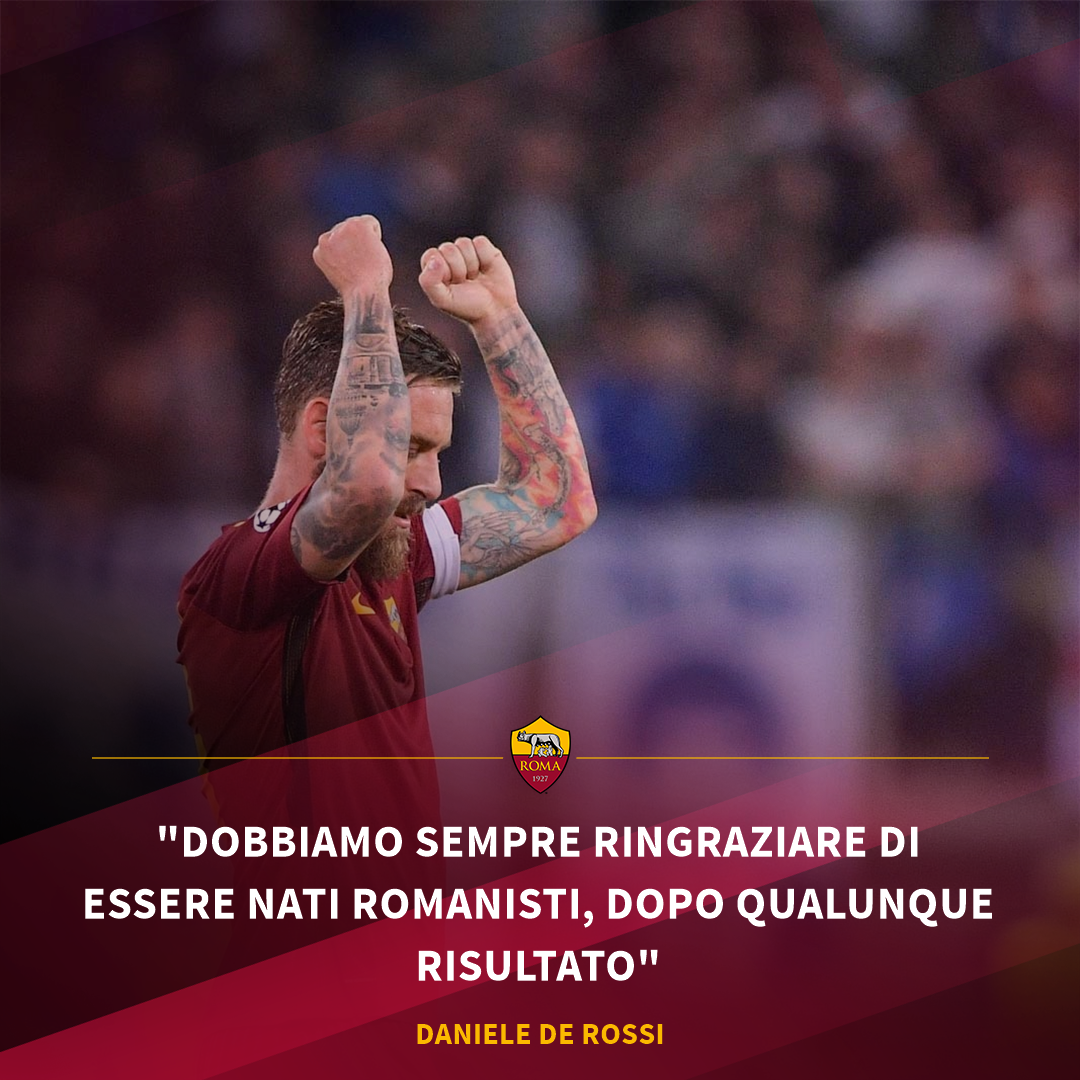 OfficialASRoma's tweet photo. 🎙| Le parole del capitano giallorosso dopo il successo sul Chelsea in #UCL

#DeRossi #RomaChelsea #ASRoma

➡️ https://t.co/76mOdZgbIG https://t.co/iihuyw7SIk