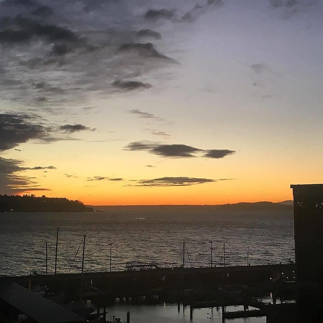 #Halloween hues over the waterfront. #SeattleMarriottWaterfront 📷: lloydw206 #Seattle