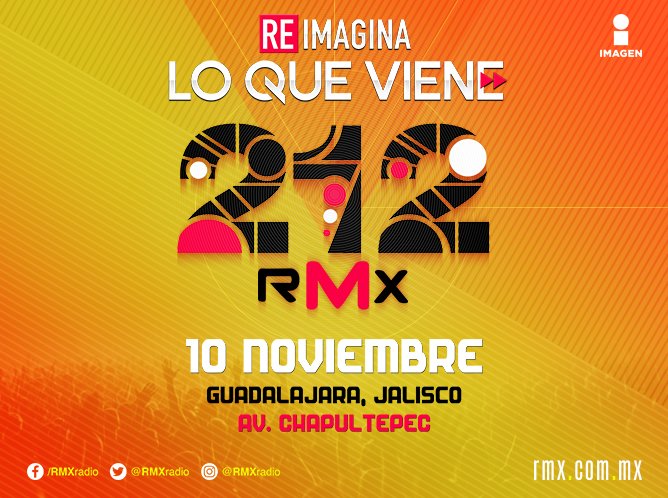 RMXradio's tweet photo. #212RMX ¡Te esperamos este 10 de noviembre! https://t.co/zzBJW0fYx2