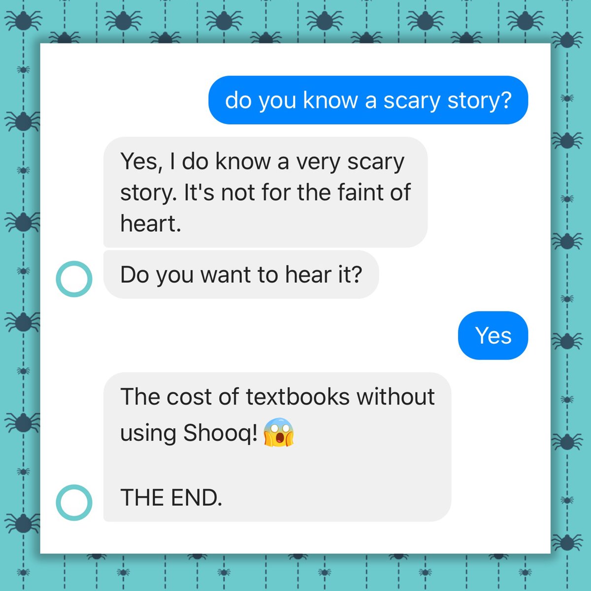 Arti knows a scary story for Halloween! 🎃

#halloween #scary #scarystories #scarystory #story #chatbot #bots #arti #shooq #textbooks #books