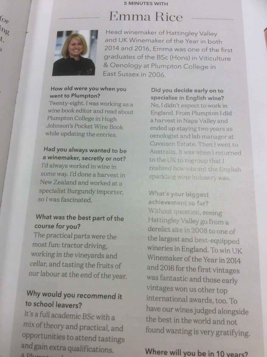 Matt Dicks DipWSET (@vinopatrol) on Twitter photo A great interview with <a href="/PlumptonWine/">PlumptonWine</a> graduate and <a href="/hattingleywines/">Hattingley Valley</a> head winemaker Emma Rice in <a href="/waitrose/">Waitrose & Partners</a> Xmas Drinks! A great interview with <a href="/PlumptonWine/">PlumptonWine</a> graduate and <a href="/hattingleywines/">Hattingley Valley</a> head winemaker Emma Rice in <a href="/waitrose/">Waitrose & Partners</a> Xmas Drinks!