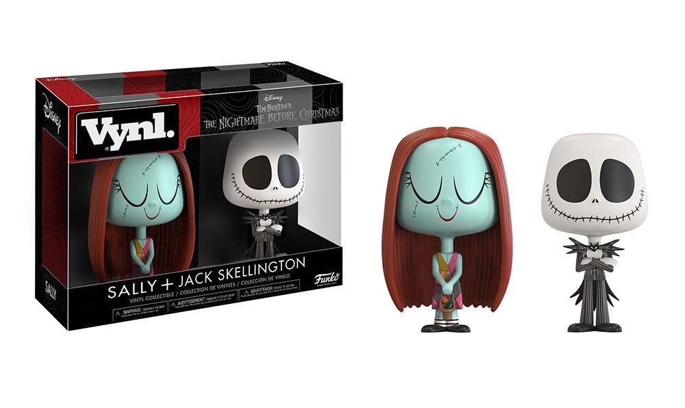 Funko's tweet photo. RT &amp; follow @funko for you chance to WIN a #NightmareBeforeChristmas Vynl 2-Pack, with Sally + Jack Skellington! https://t.co/aPrl0aPYf0
