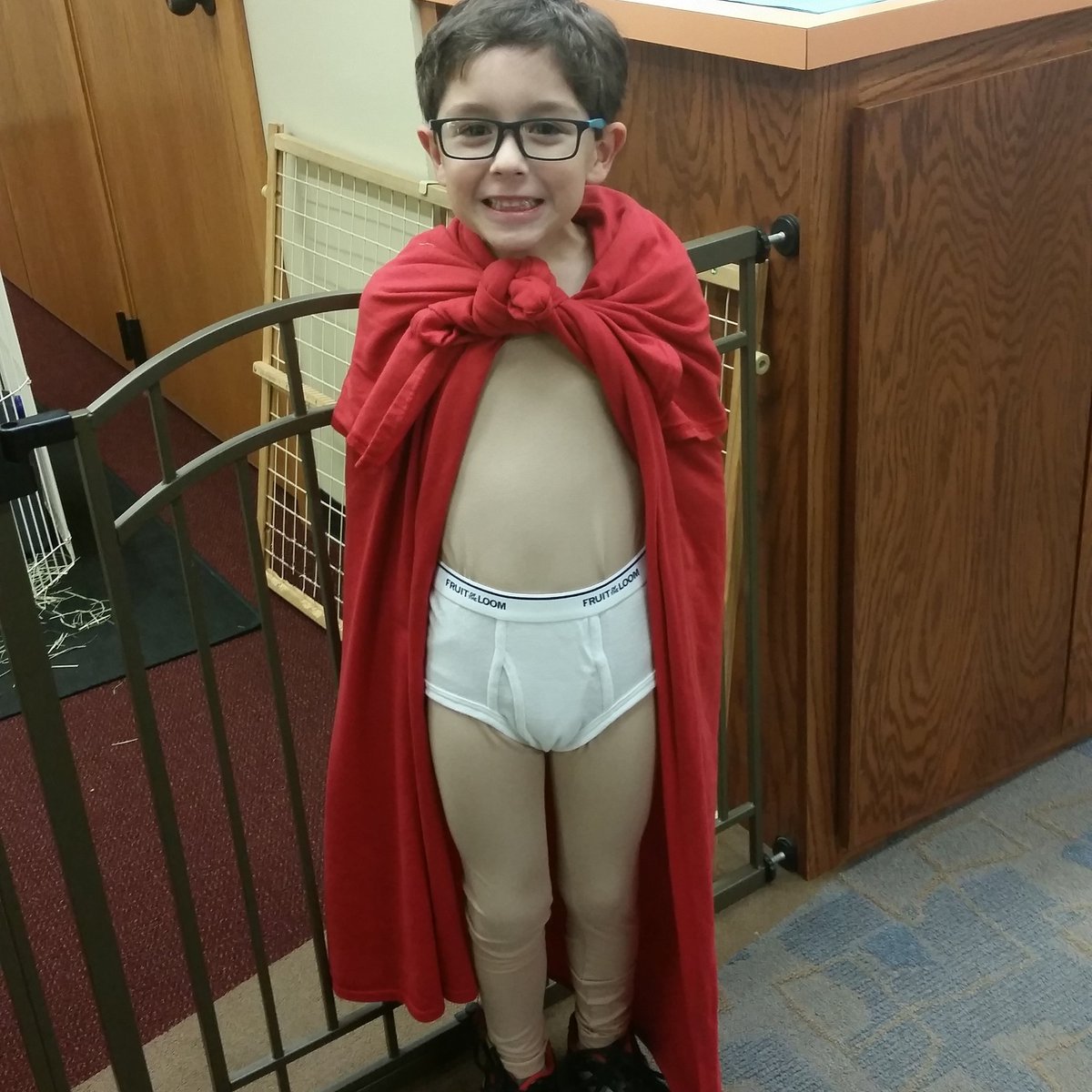 LibraryLyssa's tweet photo. Captain Underpants is asleep, time to collect the candy tax! #thetinyhuman https://t.co/uM9PRaamkG