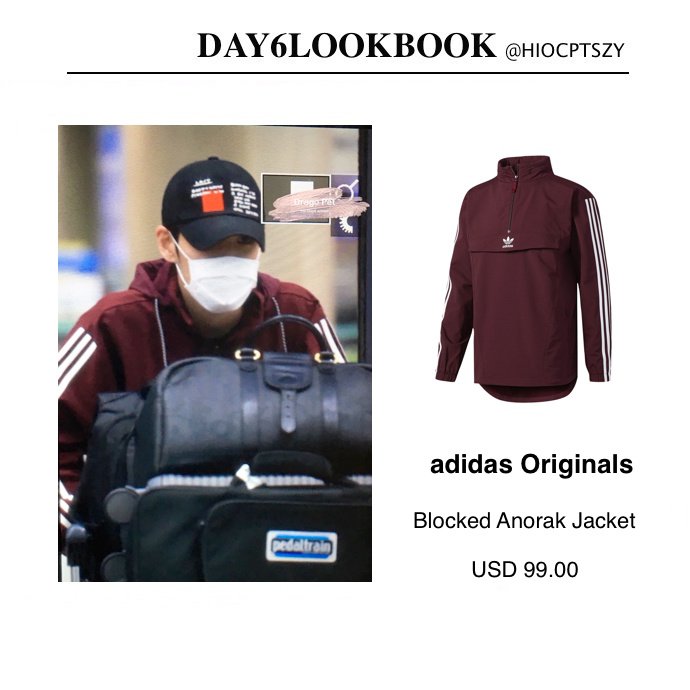 adidas originals blocked anorak jacket
