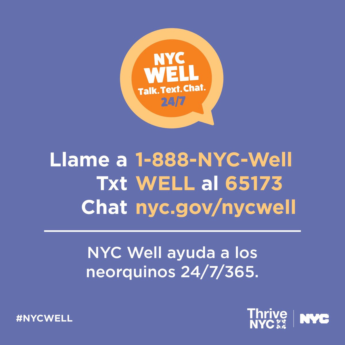 NYCFirstLady109's tweet image. Anyone who needs extra support in the wake of this tragedy can call #NYCWell to speak with a trained counselor at any time of day or night.