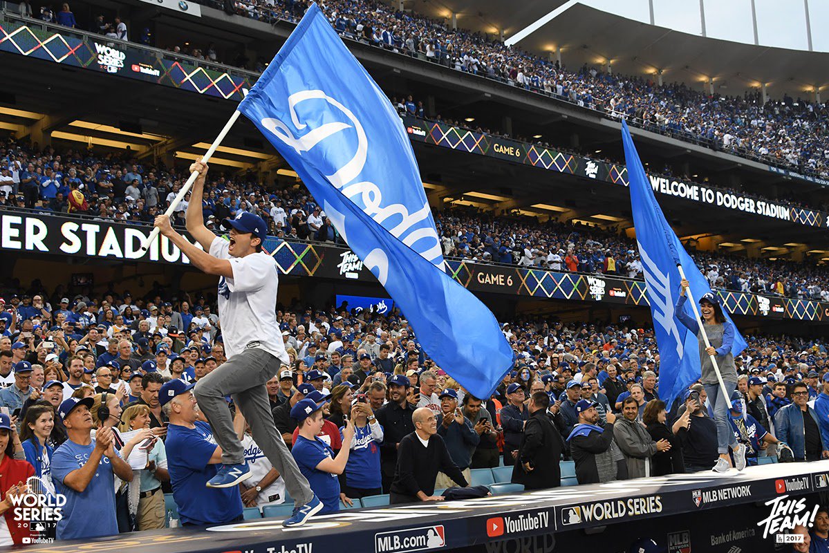 Dodgers's tweet image. #WorldSeries relationship goals.