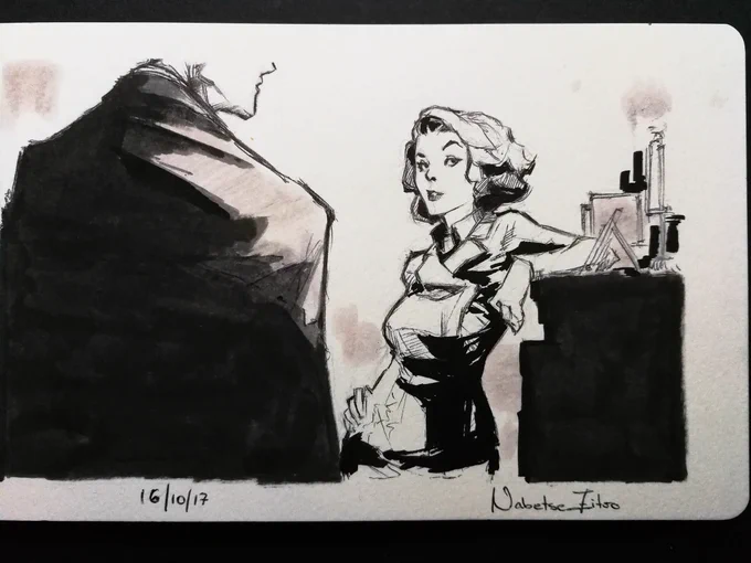 "More of that big fat treasure that made his family rich in the first place. Rich people never has enough."
#Inktober #Inktober2017 